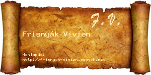Frisnyák Vivien névjegykártya